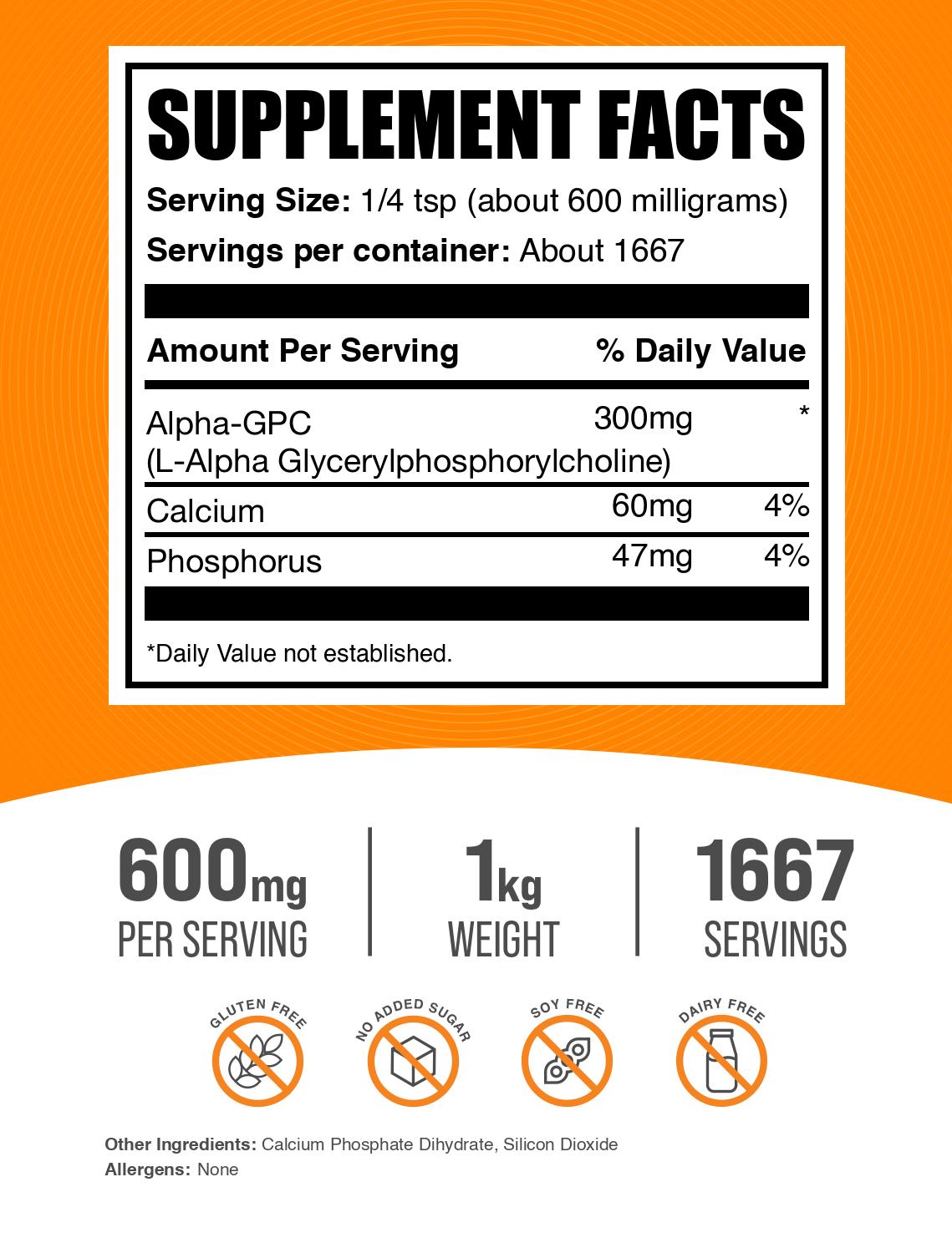Alpha-GPC powder label 1kg