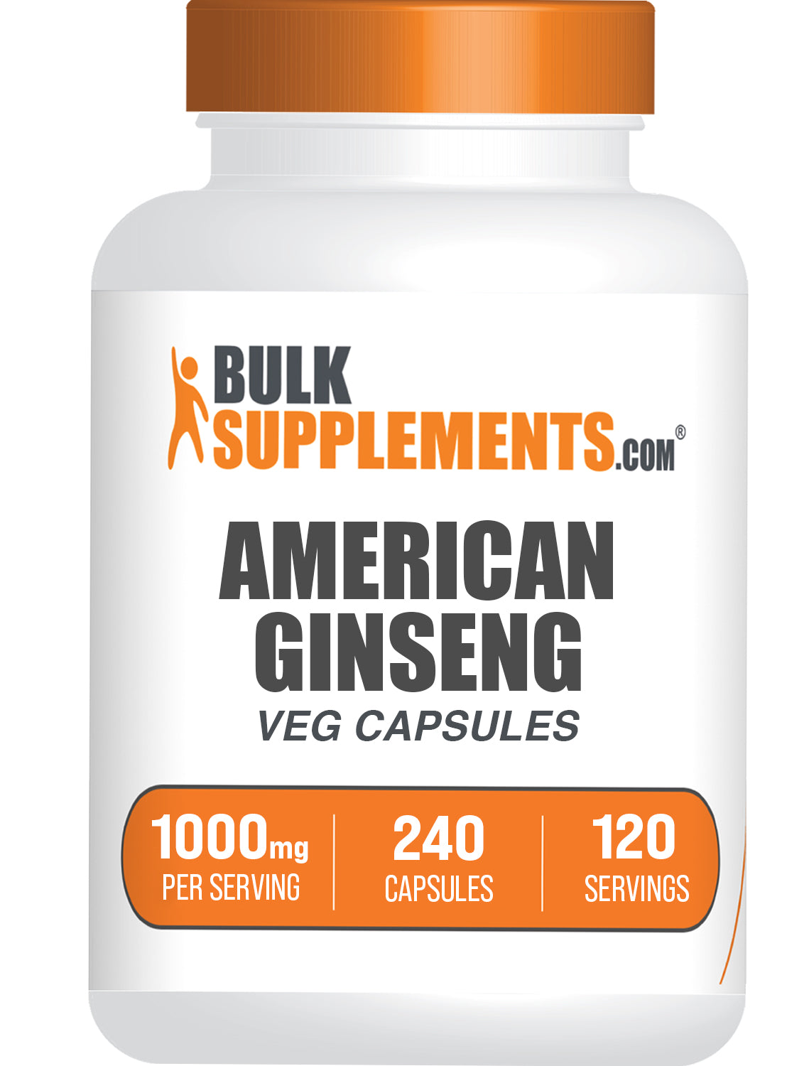 BulkSupplements.com American Ginseng Extract 240 Capsules bottle image