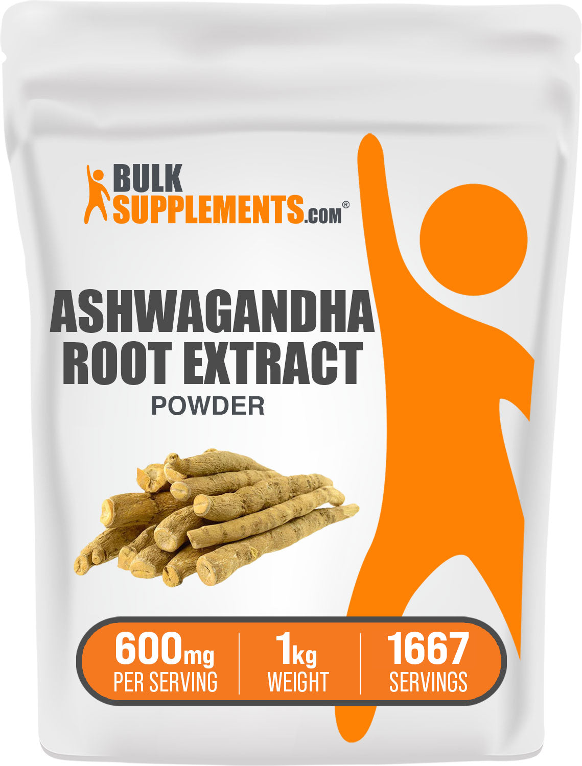 BulkSupplements.com Ashwaganda Extract Powder 1kg bag image