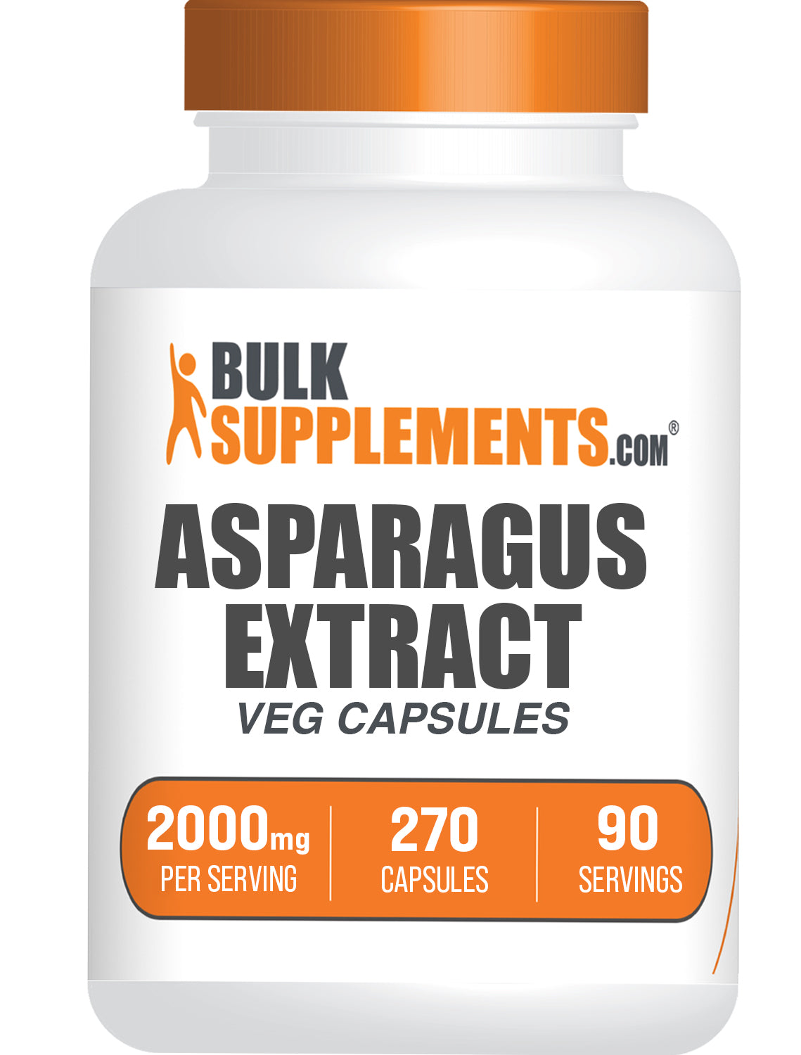 BulkSupplements.com Asparagus Extract 270 capsules bottle image
