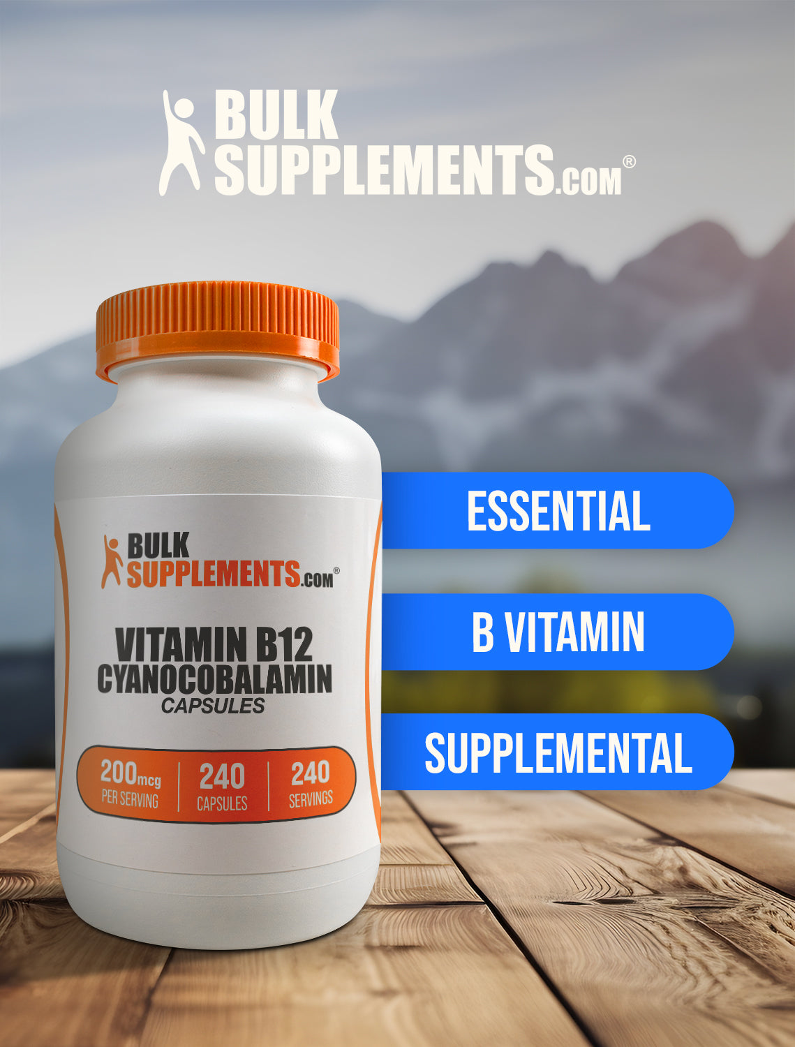 Imagem-chave de cápsulas de vitamina B12 (cianocobalamina) 240 ct