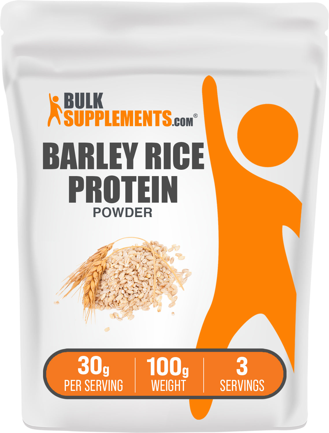BulkSupplements.com Barley Rice Protein Powder 100g bag image