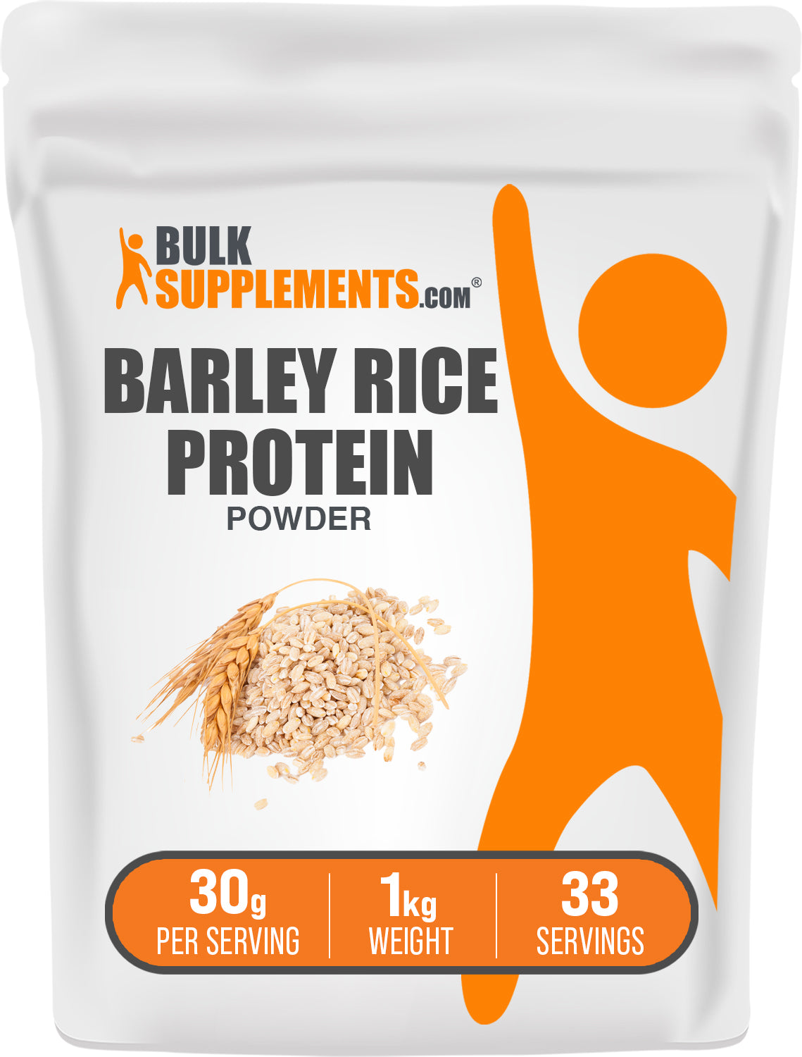 BulkSupplements.com Barley Rice Protein Powder 1kg bag image