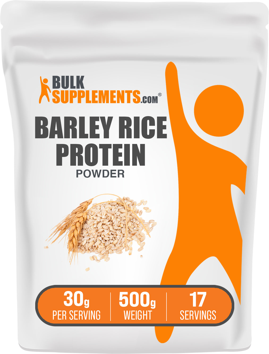 BulkSupplements.com Barley Rice Protein Powder 500g bag image