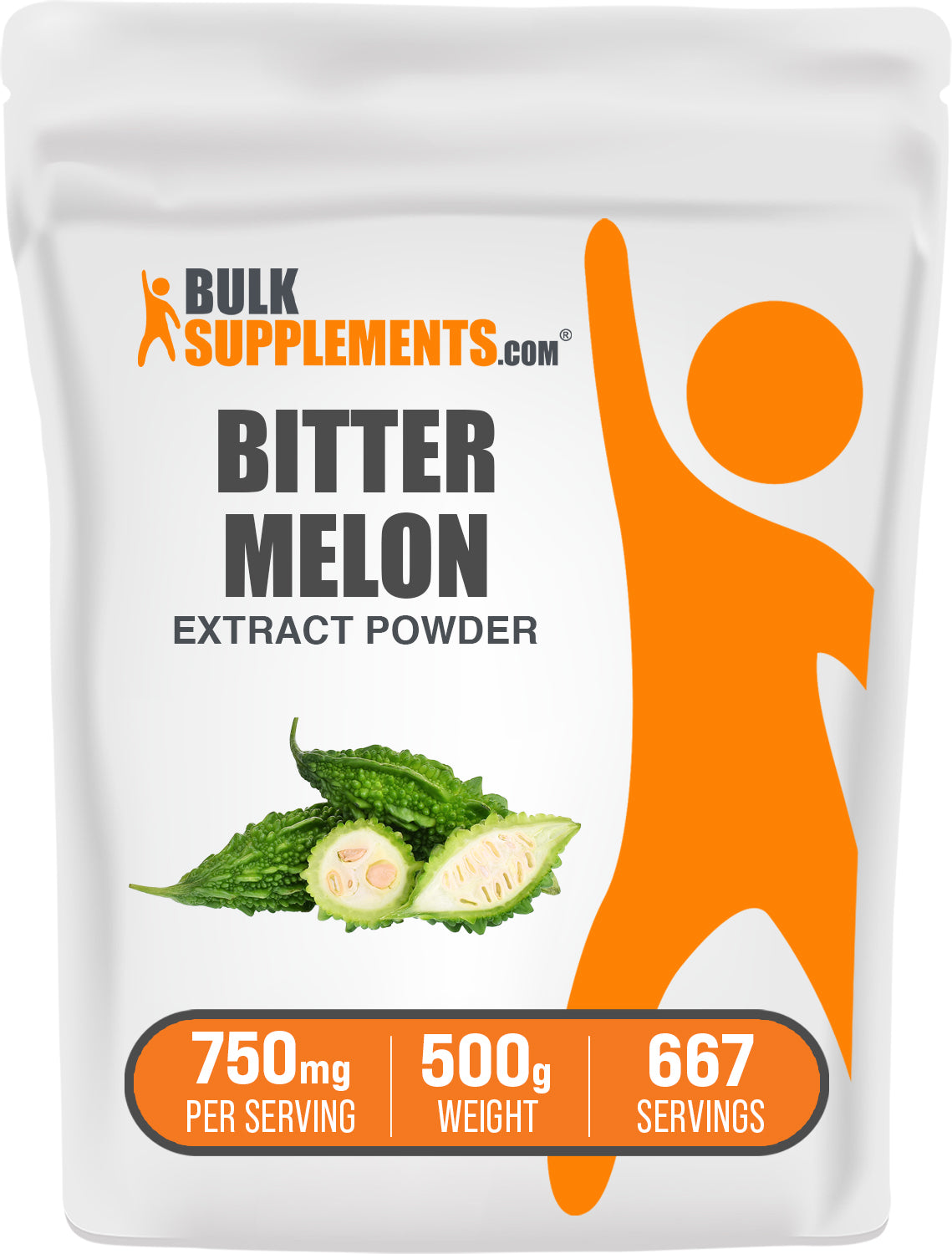 BulkSupplements.com Bitter Melon Extract Powder 500g bag image