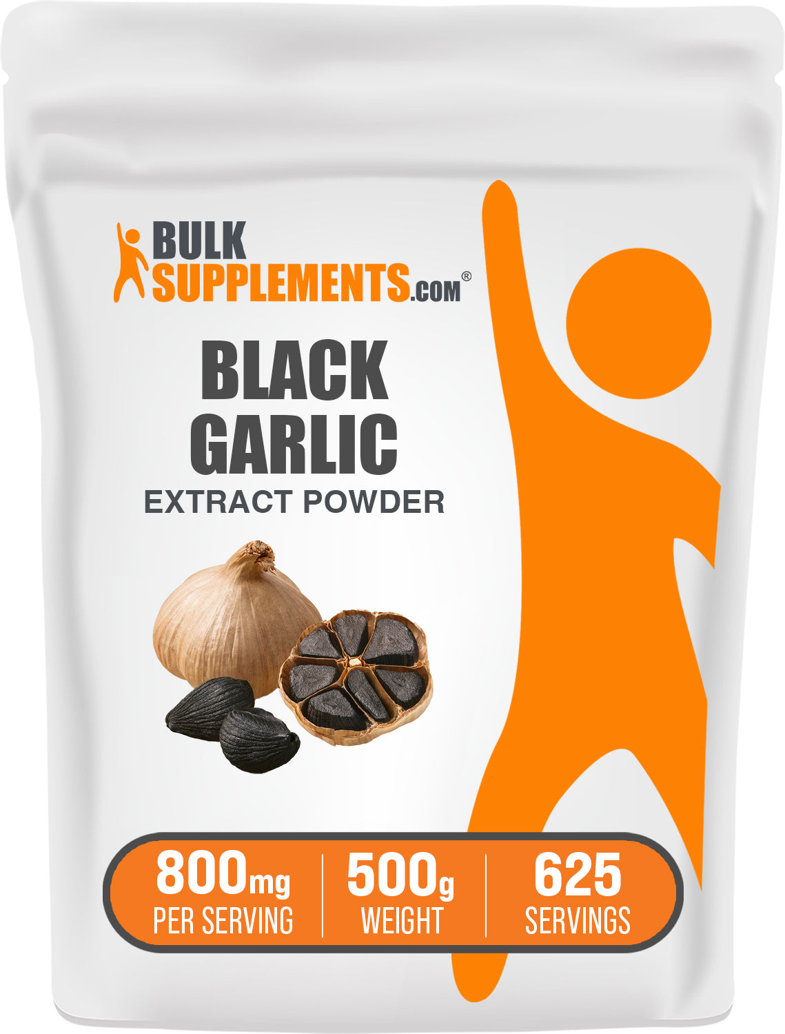 BulkSupplements.com Black Garlic Extract Powder 500g bag image