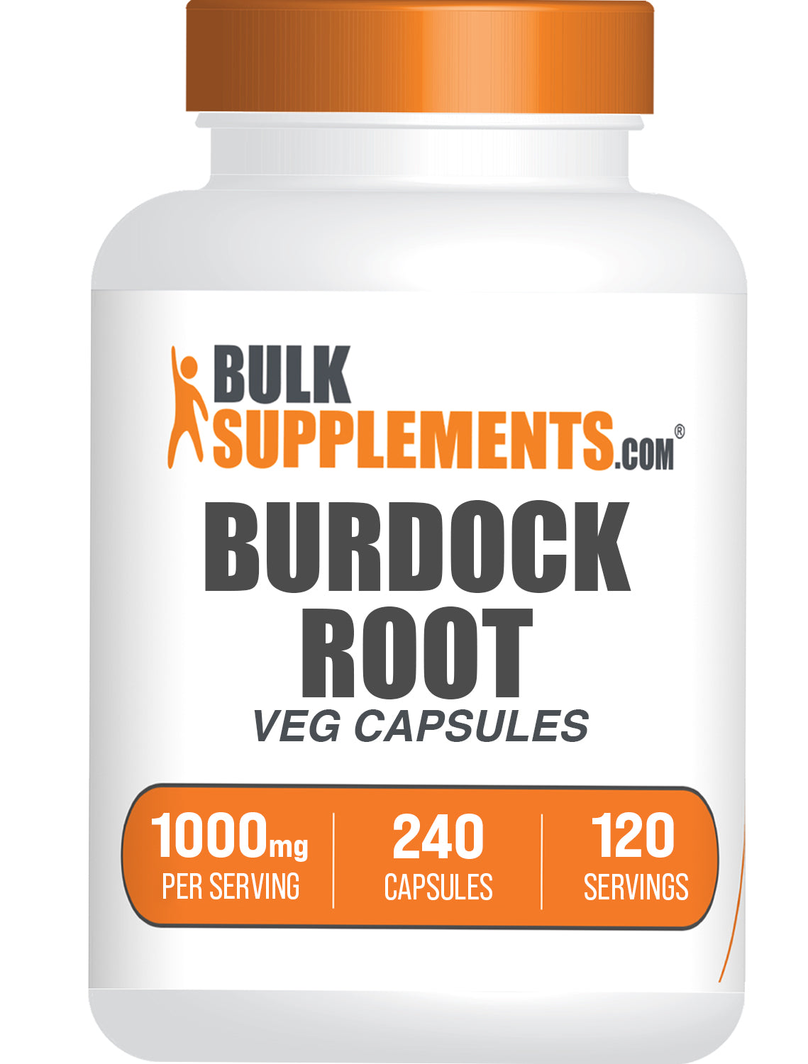 BulkSupplements.com Burdock Root Extract 240 capsules bottle image