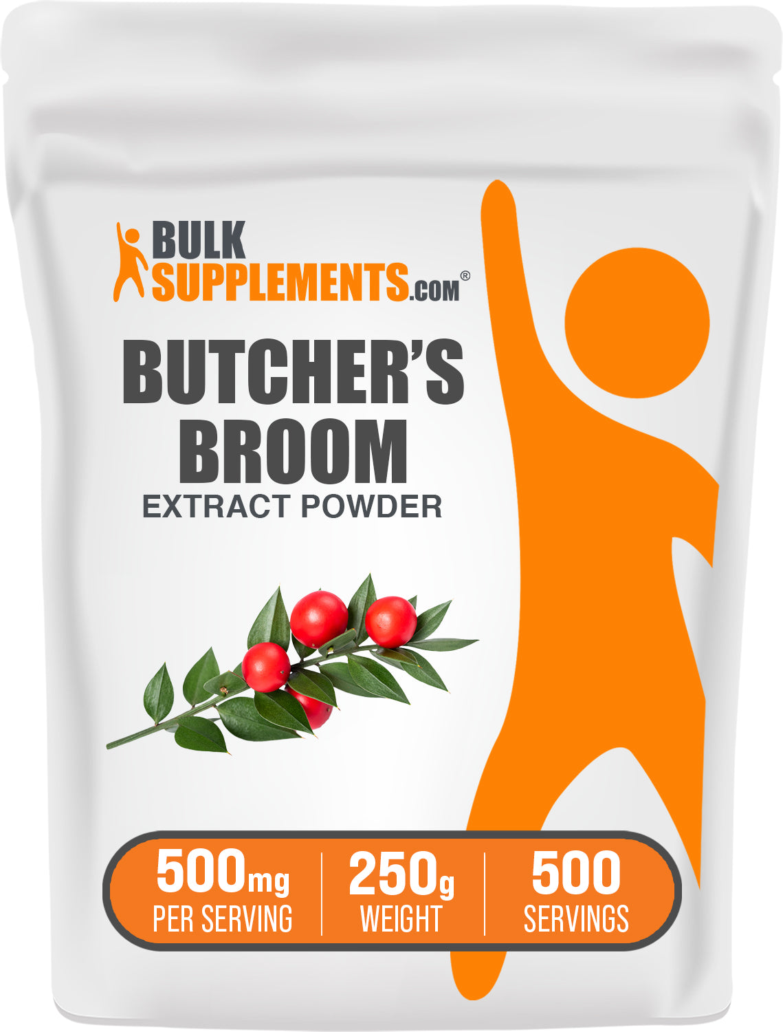 BulkSupplements.com Butcher's Broom Extract Powder 250g bag image