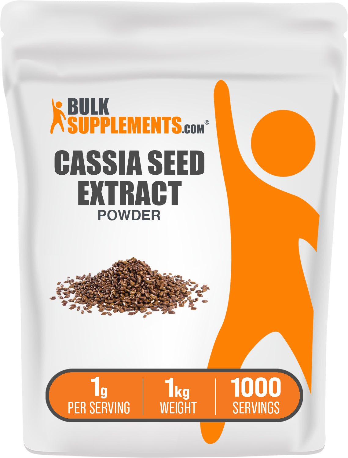 BulkSupplements.com Cassia Seed Extract Powder 1kg bag image