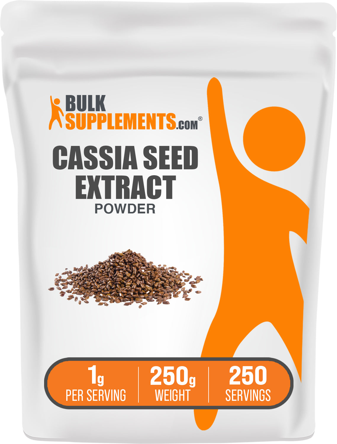 BulkSupplements.com Cassia Seed Extract Powder 250g bag image