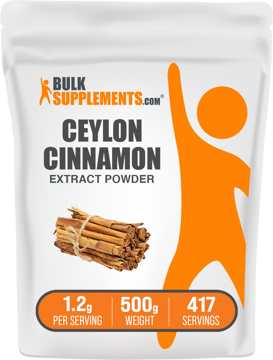 BulkSupplements.com Cinnamon Bark Extract Powder 500g bag image