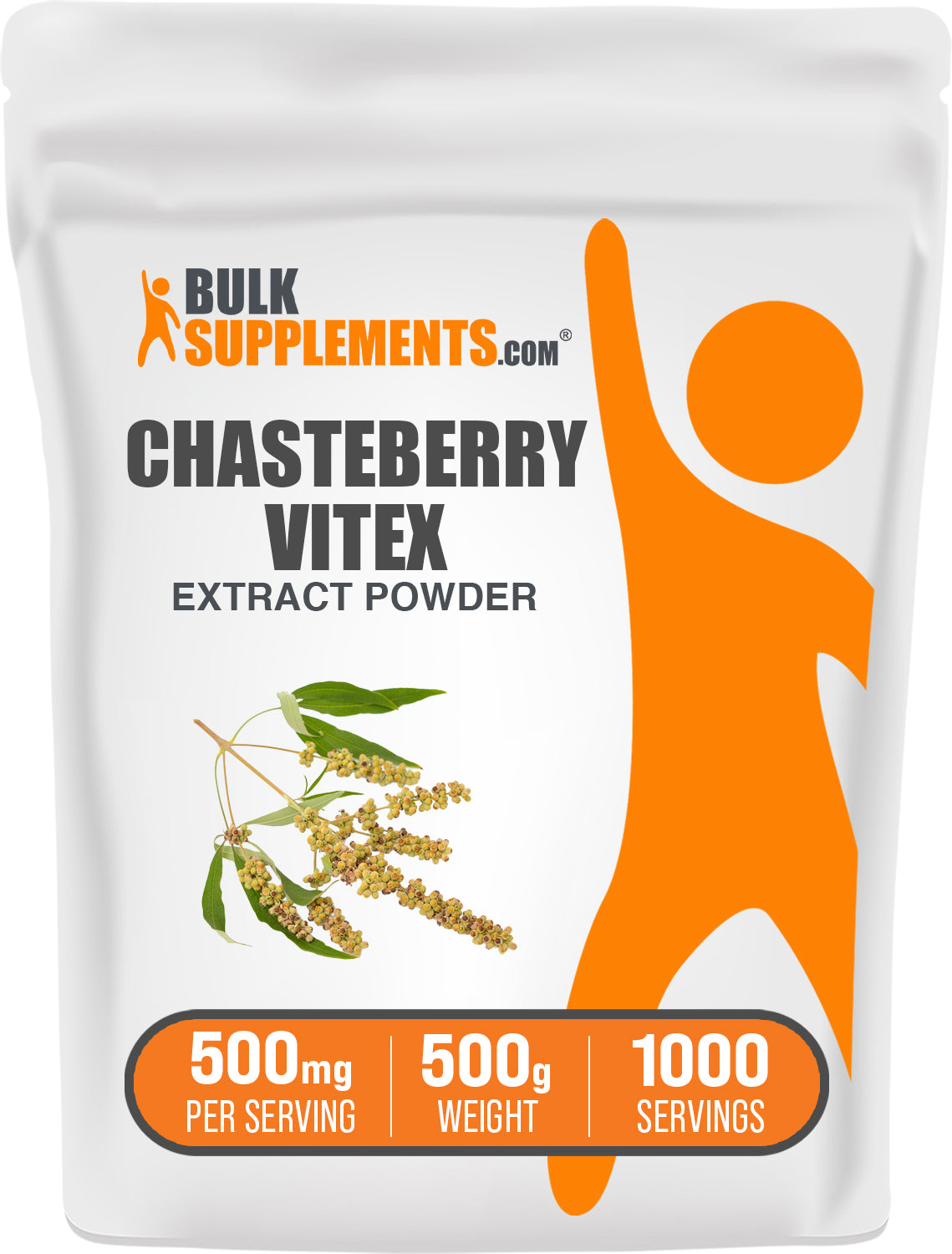 BulkSupplements.com Chasteberry Extract Powder 500g bag image