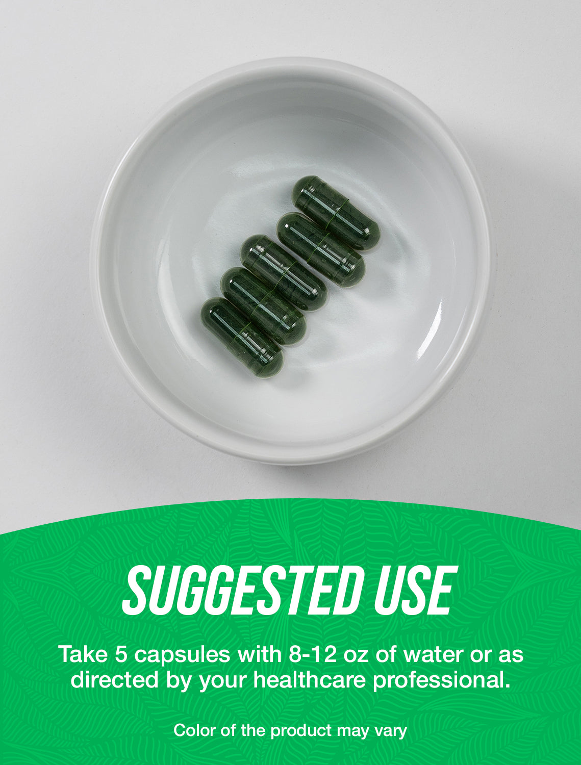 Chlorella capsules suggested use image