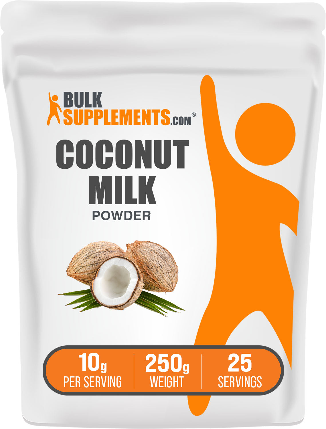 BulkSupplements.com Coconut milk powder 250g bag image