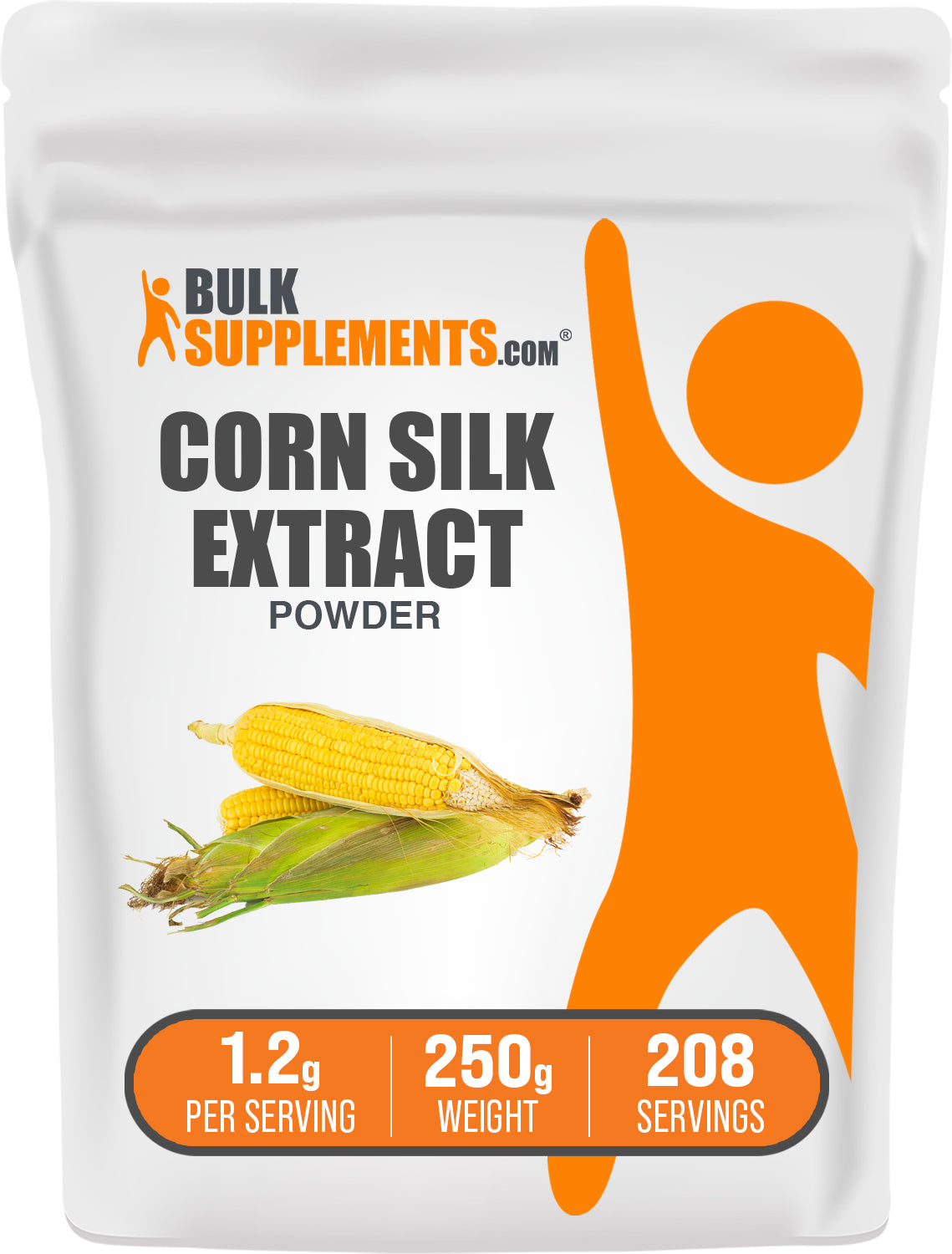 BulkSupplements.com Corn Silk Extract Powder 250g bag image