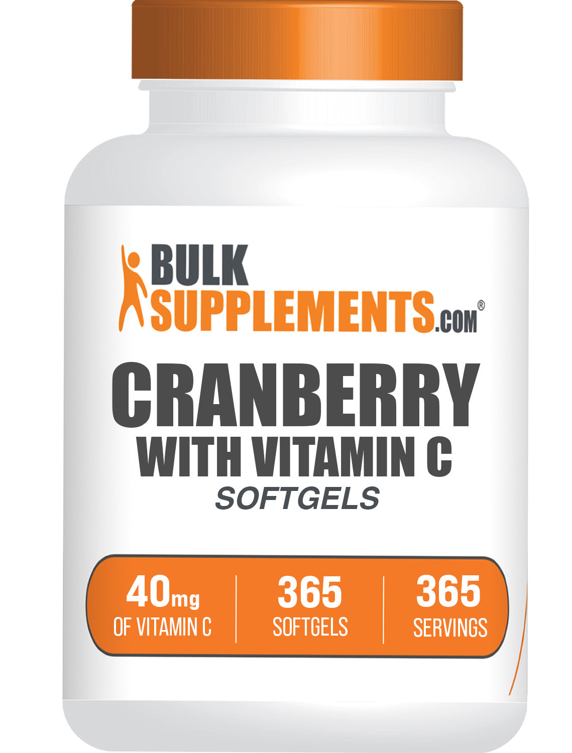 BulkSupplements.com Cranberry & Vitamin C 365 softgels bottle image