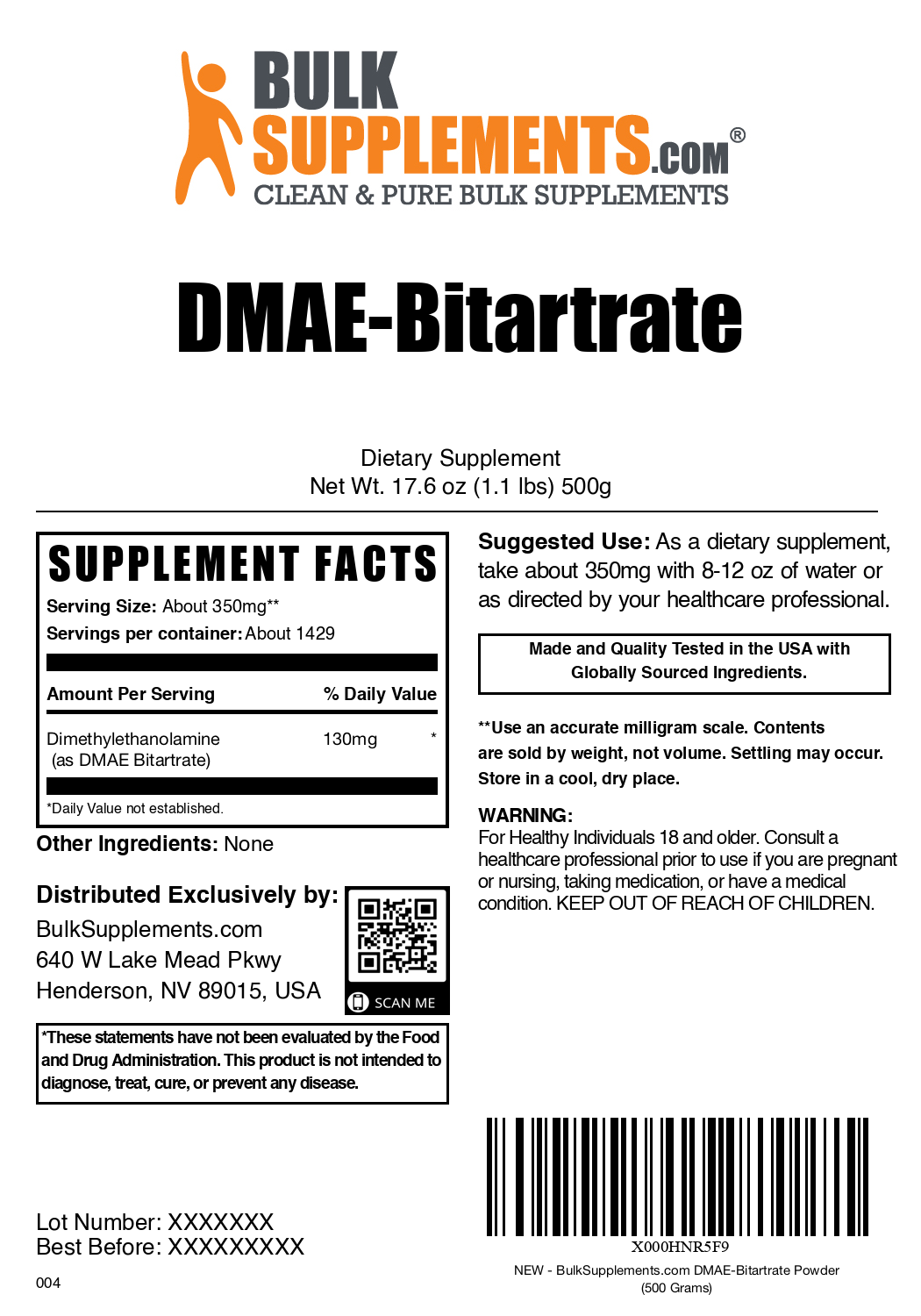 DMAE-Bitartrate Powder