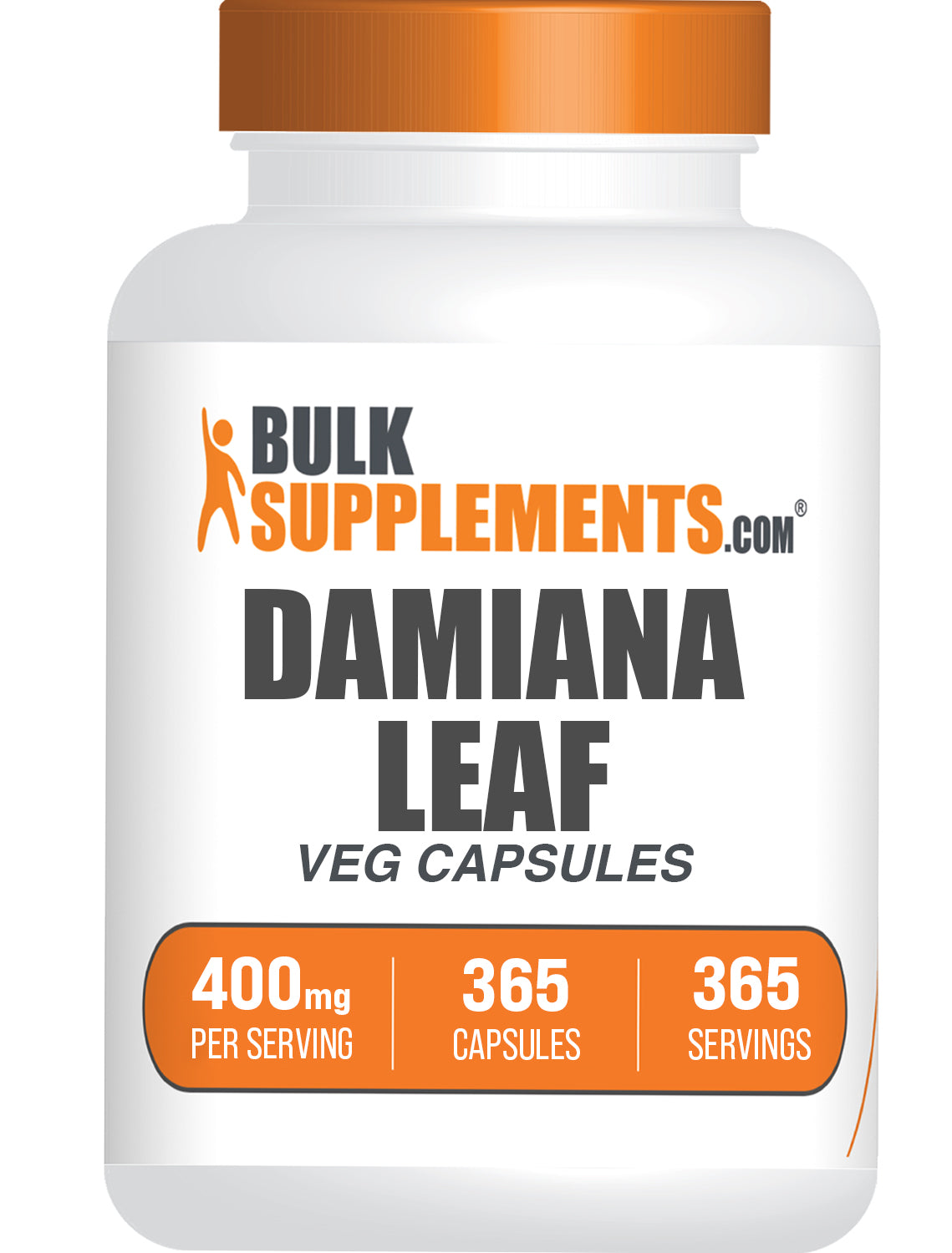 BulkSupplements.com Damiana Leaf Extract 365 capsules bottle image