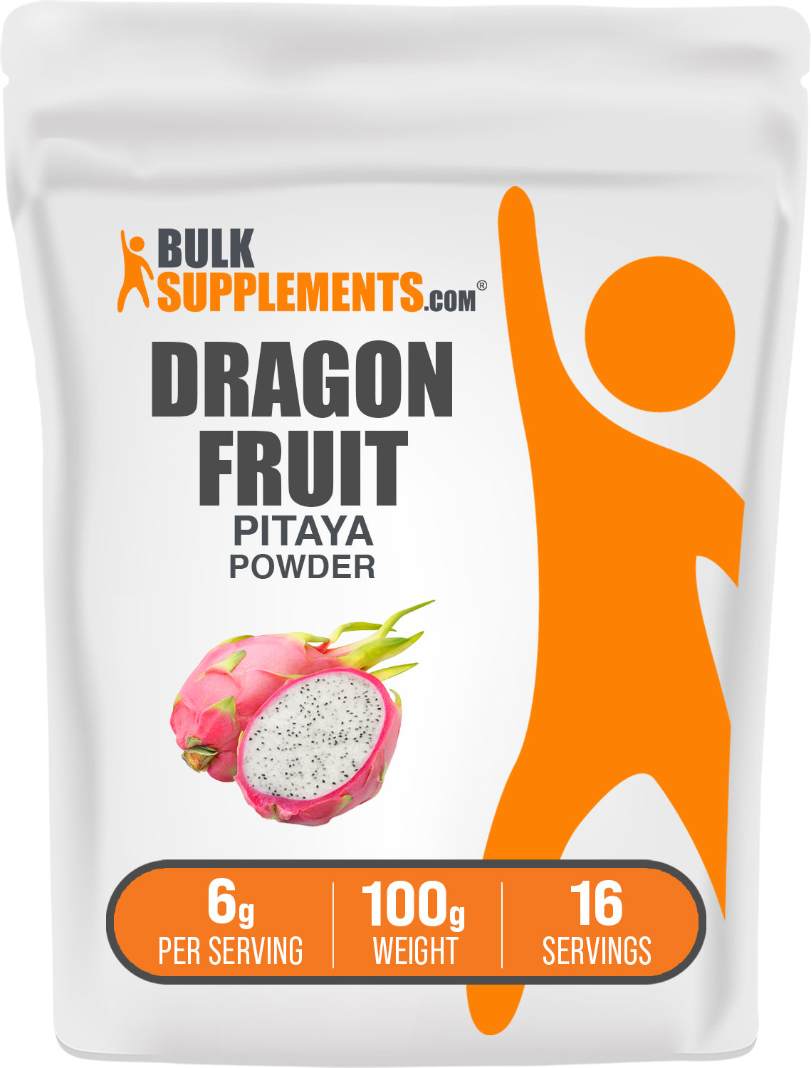 BulkSupplements.com Dragon Fruit Powder 100g bag image