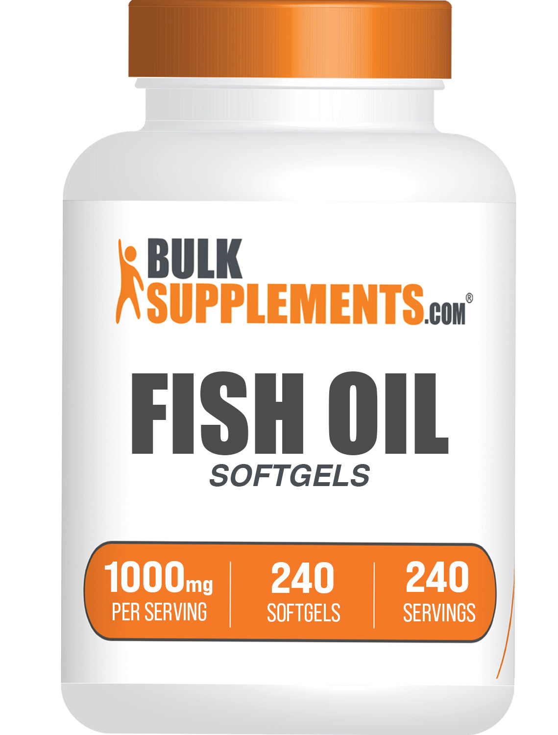 BulkSupplements.com Fish Oil 1000mg 240 softgels bottle image