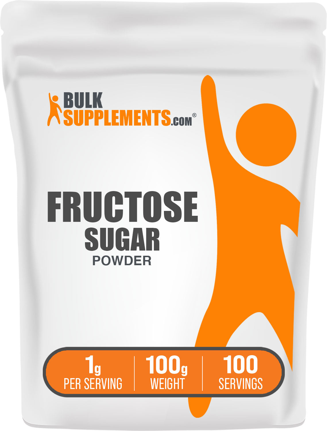 BulkSupplements.com Fructose (Sugar) Powder 100g bag image