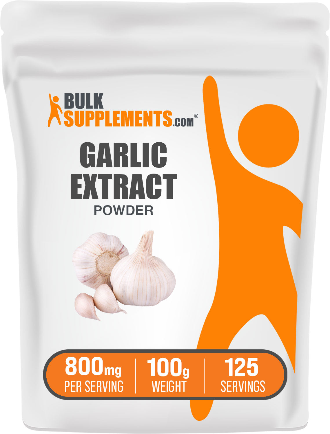 BulkSupplements.com Garlic Extract Powder 100g bag image