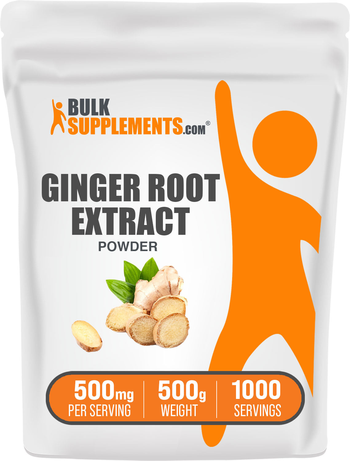 BulkSupplements.com Ginger Root Extract 500g bag image