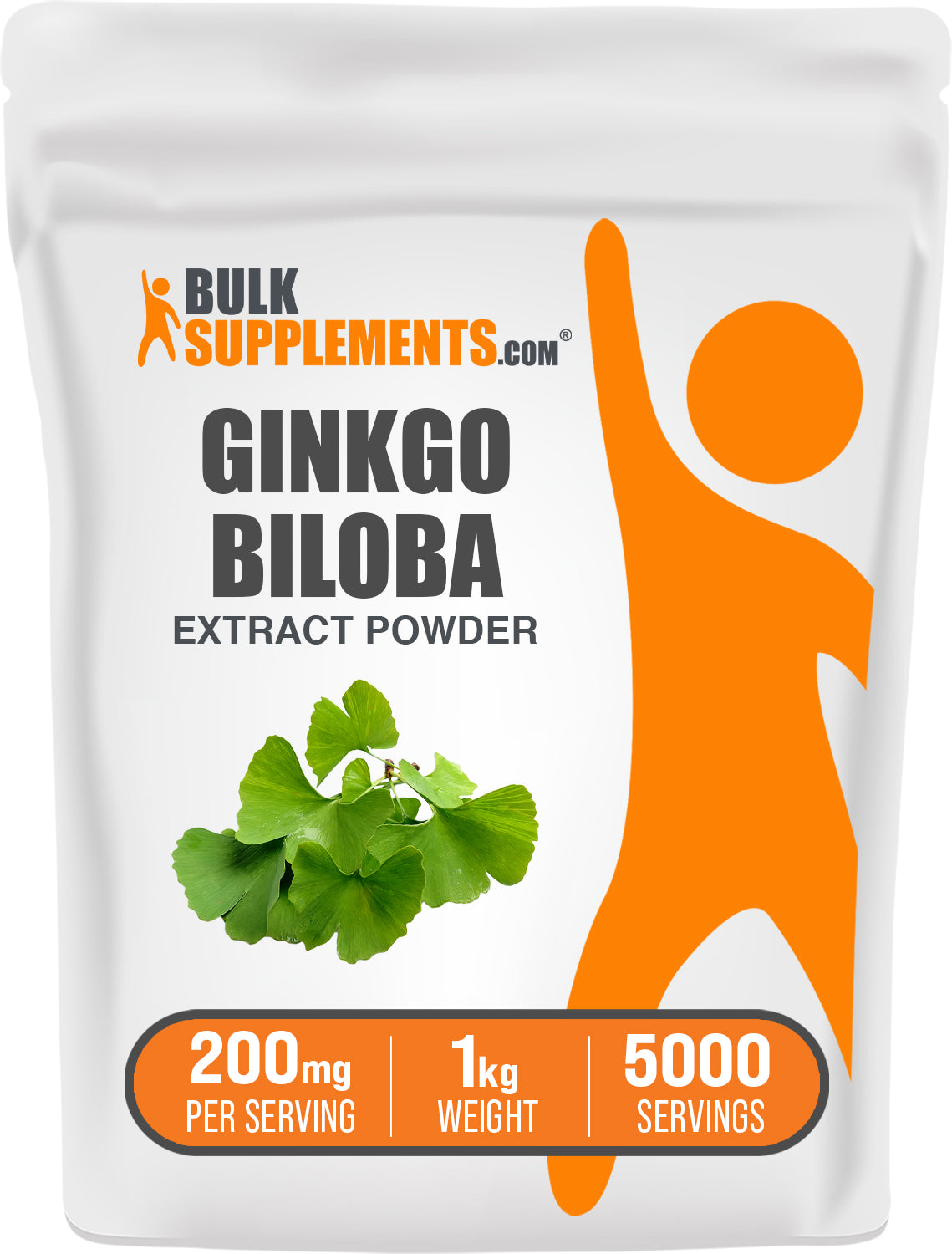 BulkSupplements.com Ginkgo Biloba Extract Powder 1kg bag image