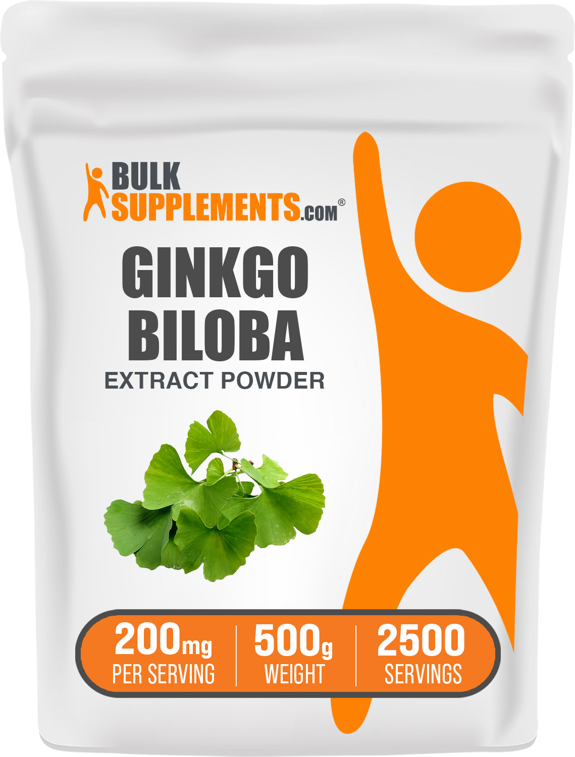 BulkSupplements.com Ginkgo Biloba Extract Powder 500g bag image