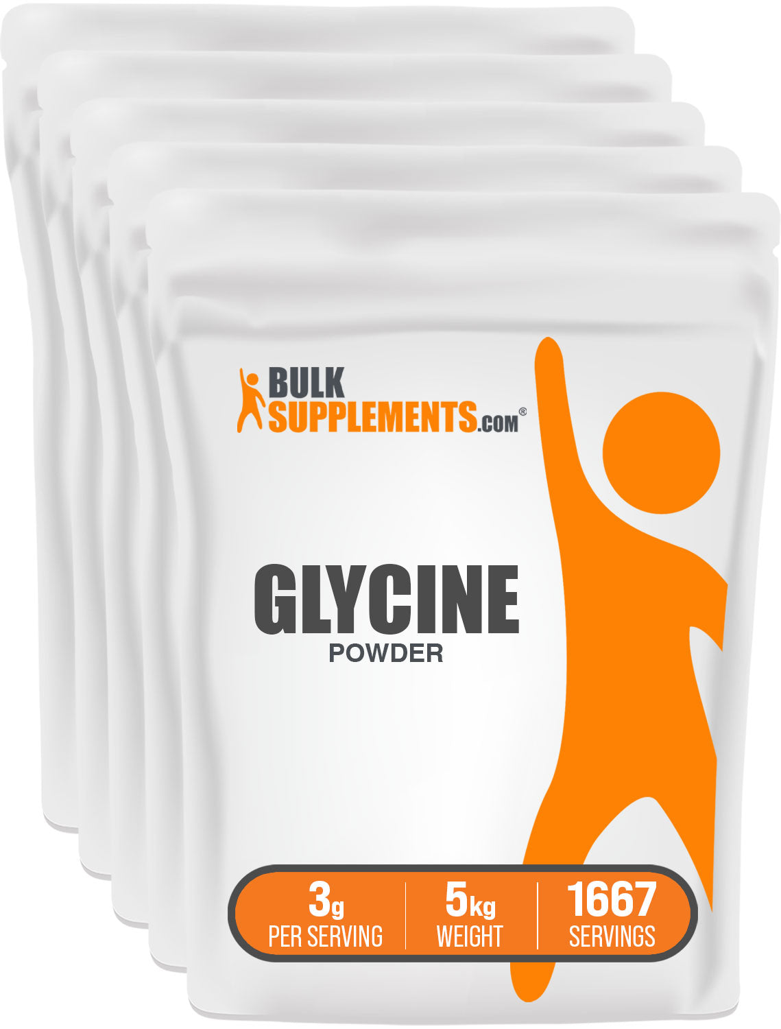 BulkSupplements.com Glycine Powder 5kg bag image