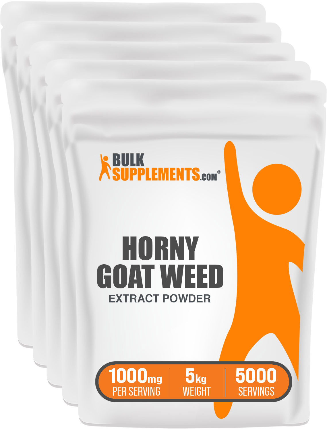 BulkSupplements.com Horny Goat Weed Extract Powder 5 Kilograms bags