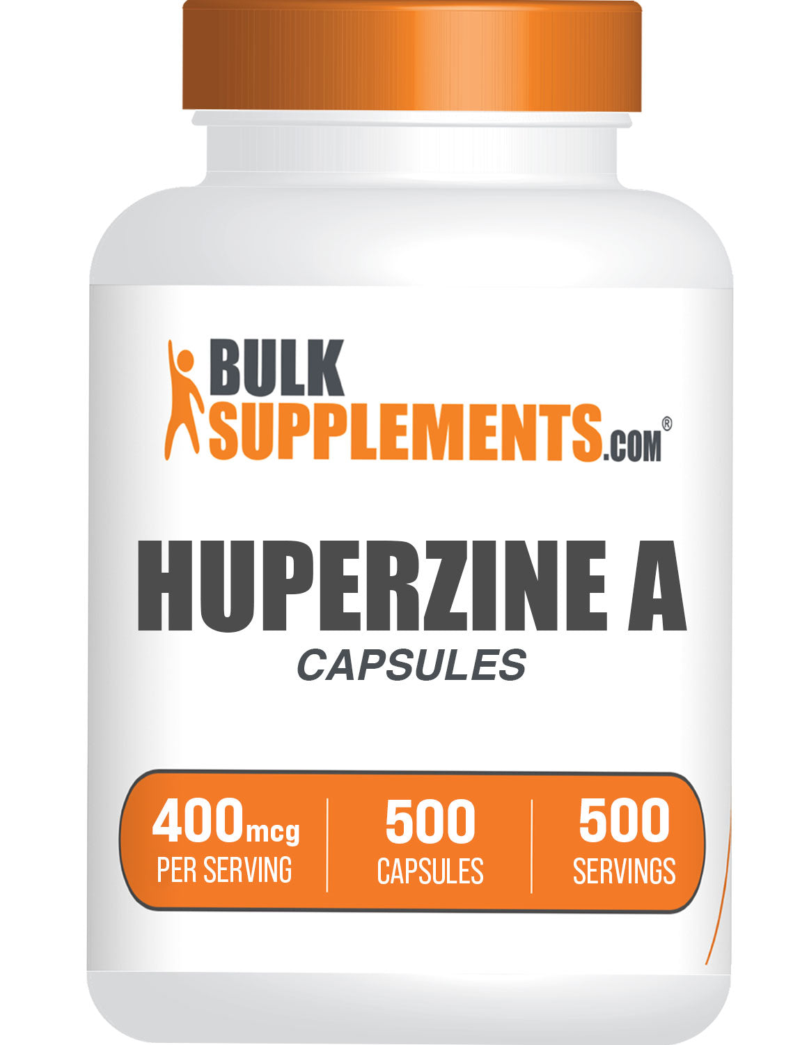 BulkSupplements.com Huperzine A 400mcg 500 capsules bottle image