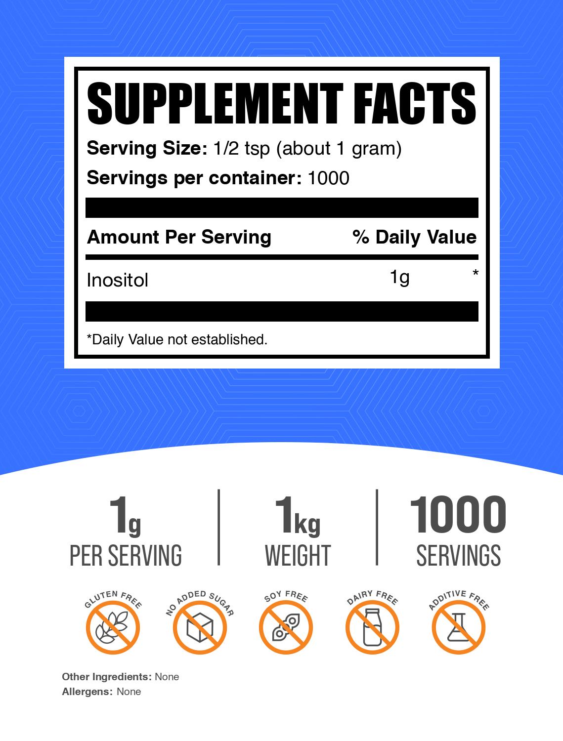Inositol powder label 1kg