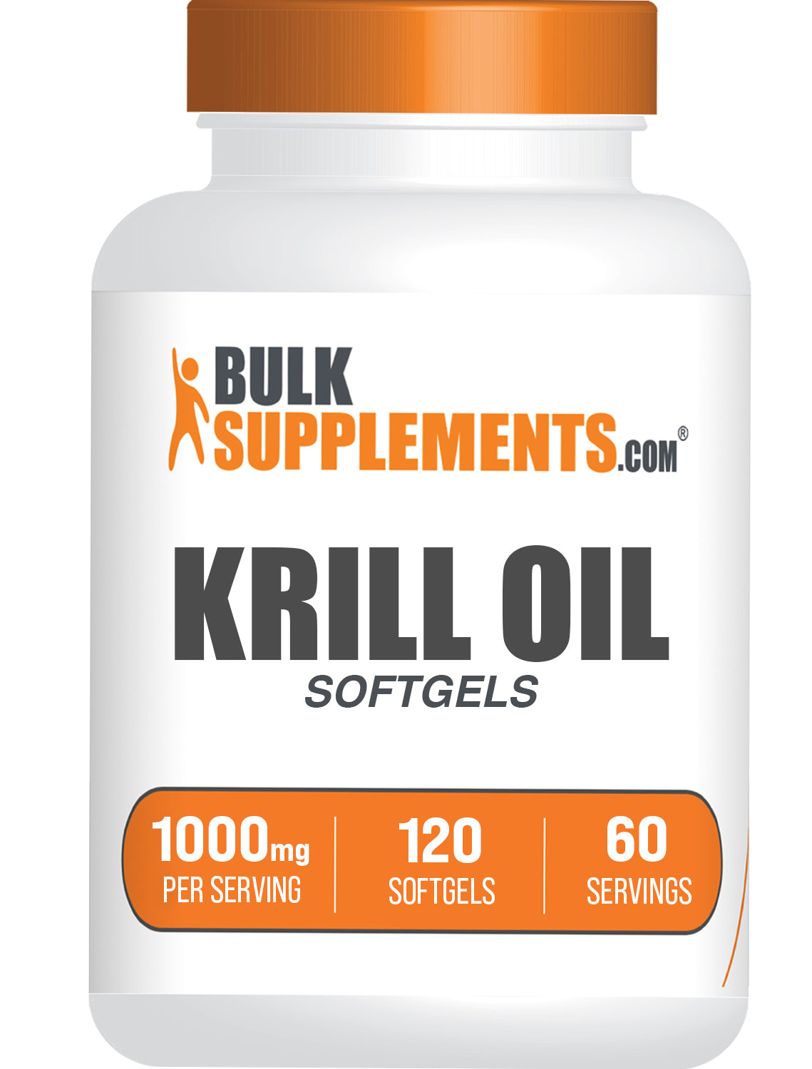 BulkSupplements.com Krill Oil 120 softgels bottle image