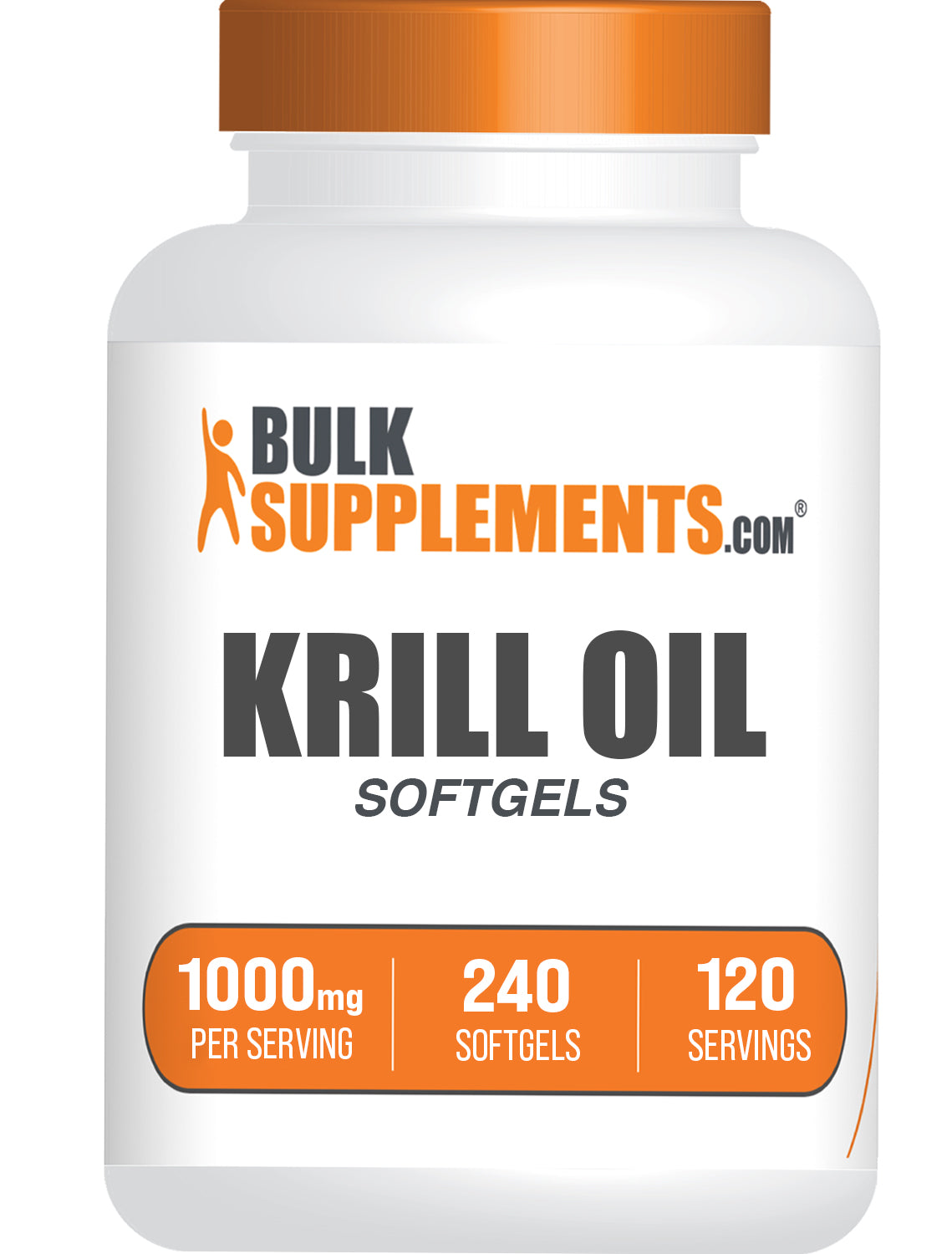 BulkSupplements.com Krill Oil 240 softgels bottle image