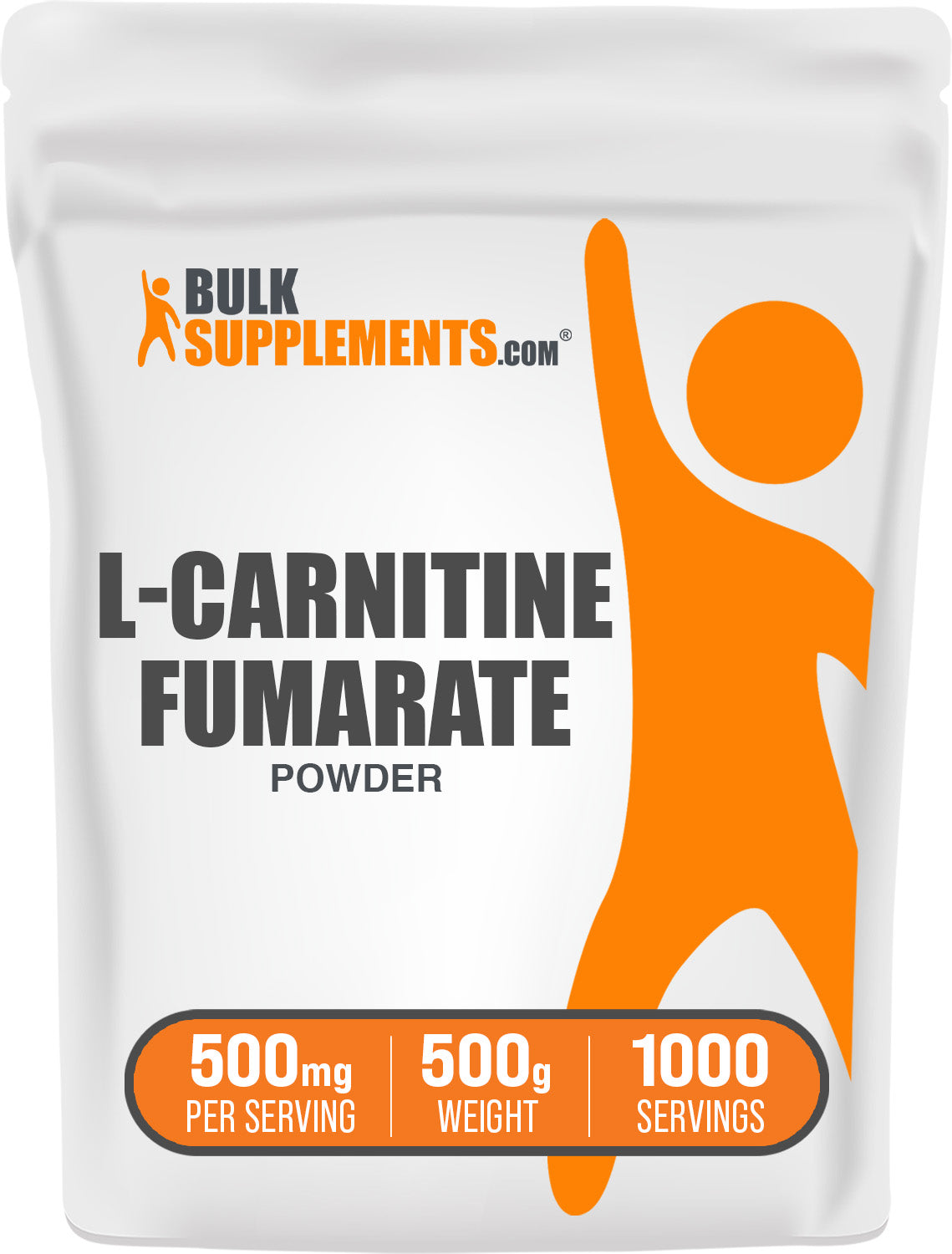 BulkSupplements.com L-Carnitine Fumarate Powder 500g bag image