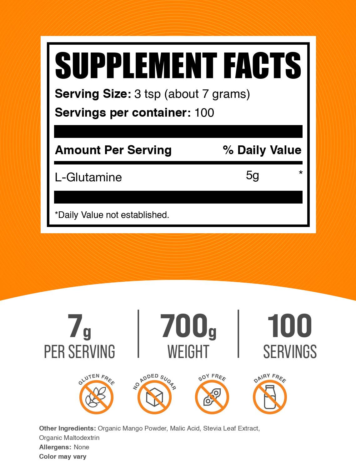 L-Glutamin Pulver - Mango Tango
