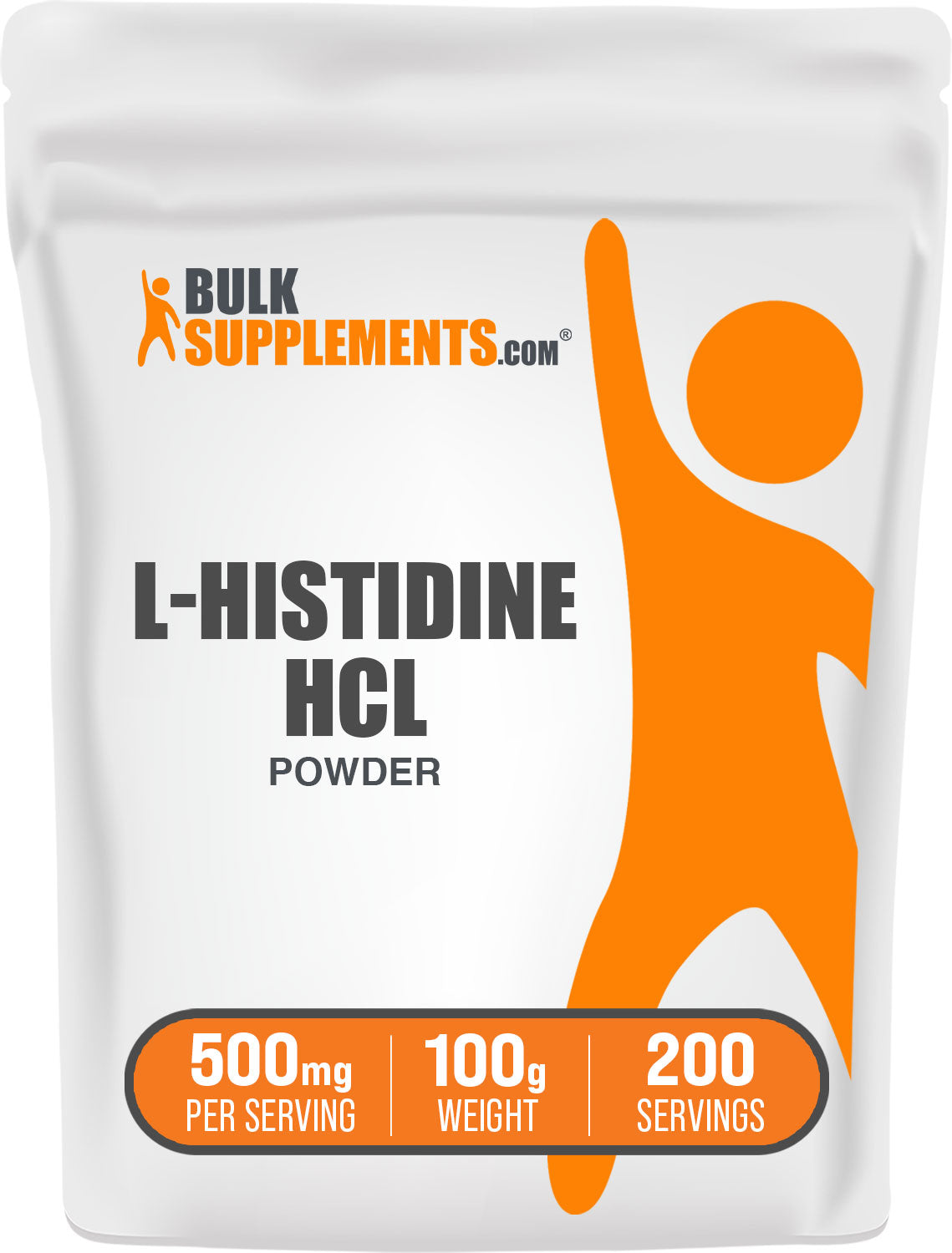 BulkSupplements.com L-Histidine HCl Powder 100g bag image