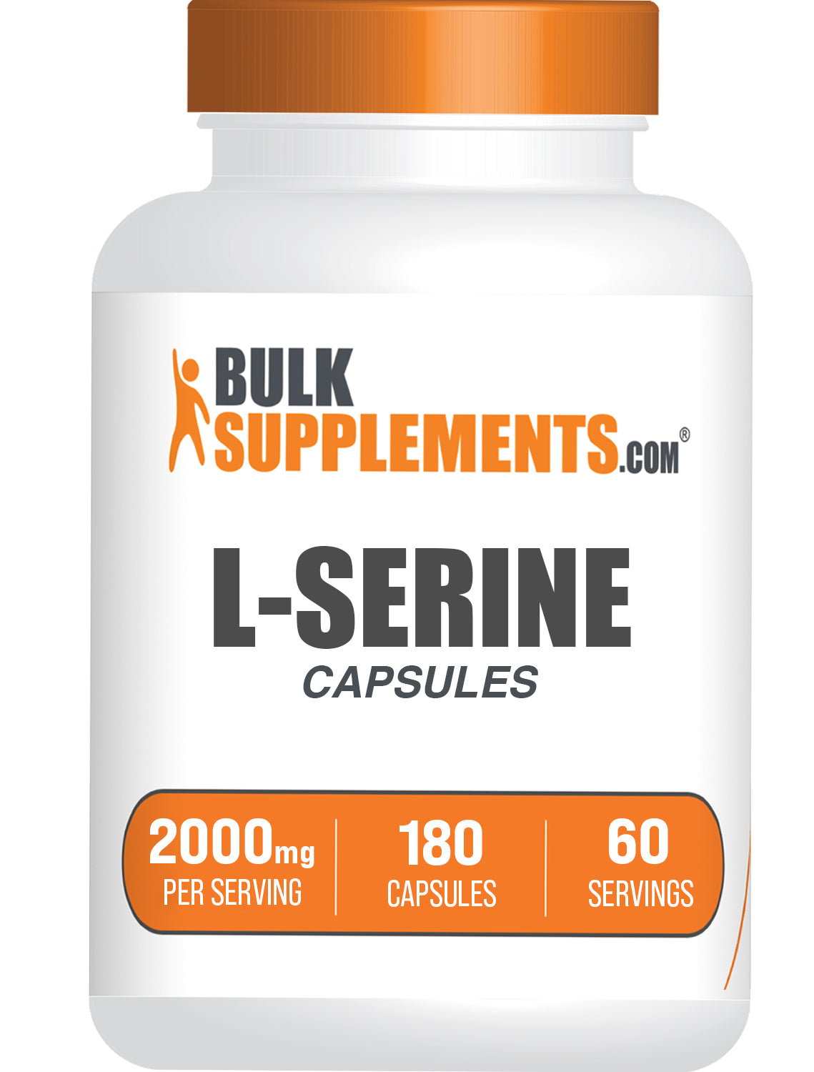 BulkSupplements.com L-Serine 180 capsules bottle image
