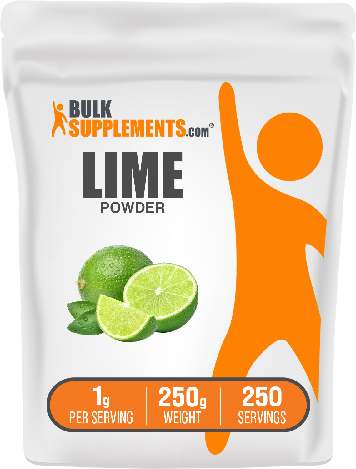 BulkSupplements.com Lime Powder 250g bag image