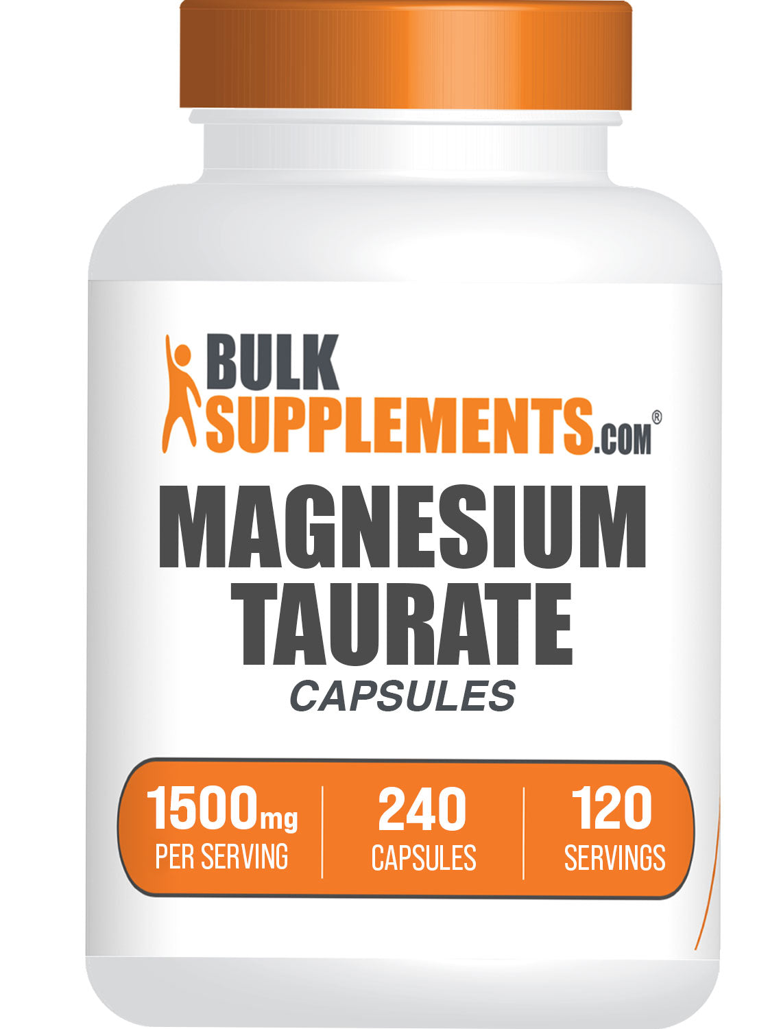 BulkSupplements.com Magnesium Taurate 240 capsules bottle image