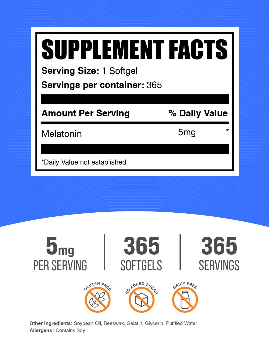 Melatonin 5mg Label