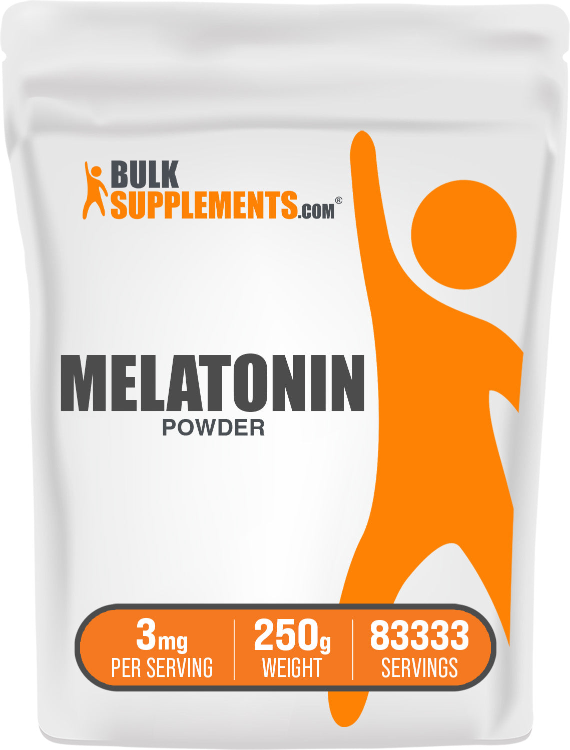 BulkSupplements.com Melatonin Powder 250g bag image