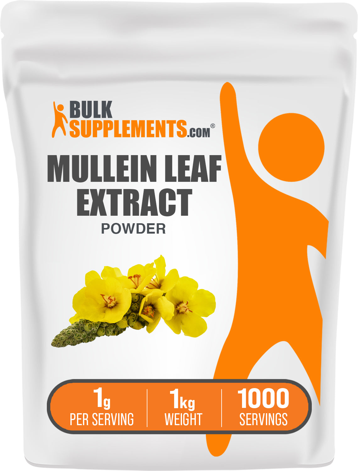 BulkSupplements.com Mullein Leaf Extract Powder 1kg bag image