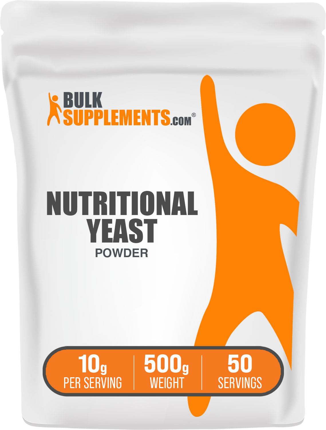 BulkSupplements.com Nutritional Yeast Powder 500g bag image