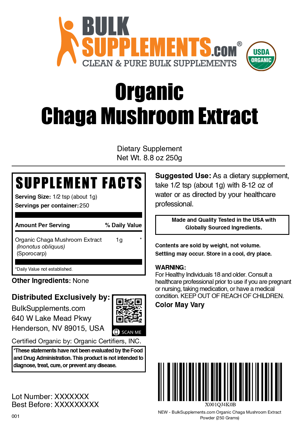Extrato de Cogumelo Chaga em Pó