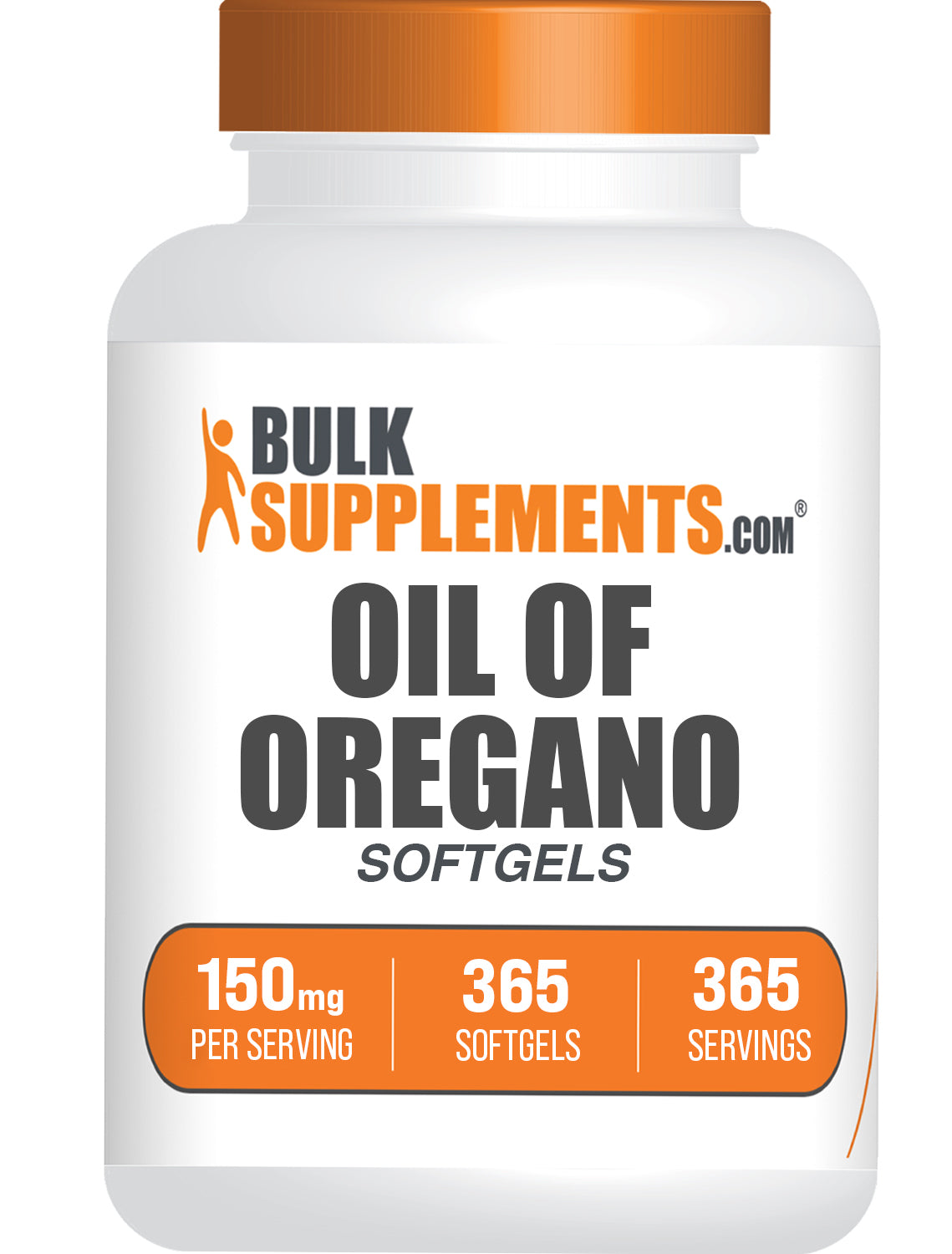 BulkSupplements.com Oil of Oregano 365 Softgels bottle image