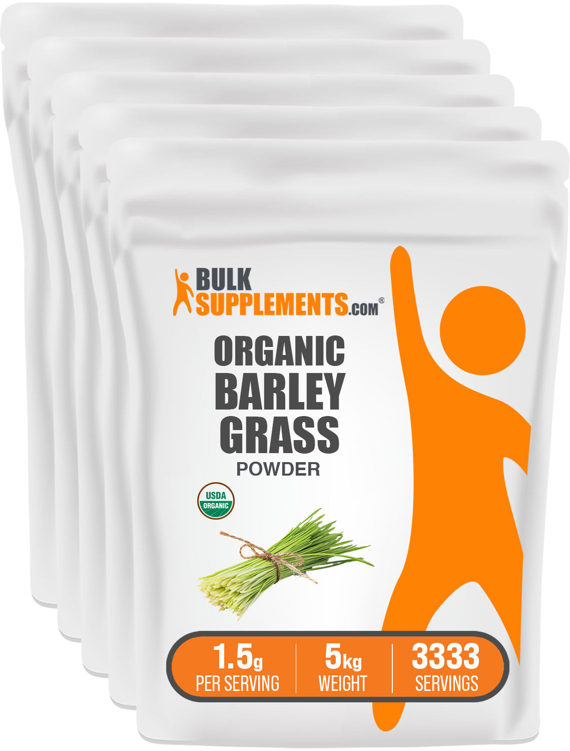 BulkSupplements.com Organic Barley Grass Powder 5kg bag image