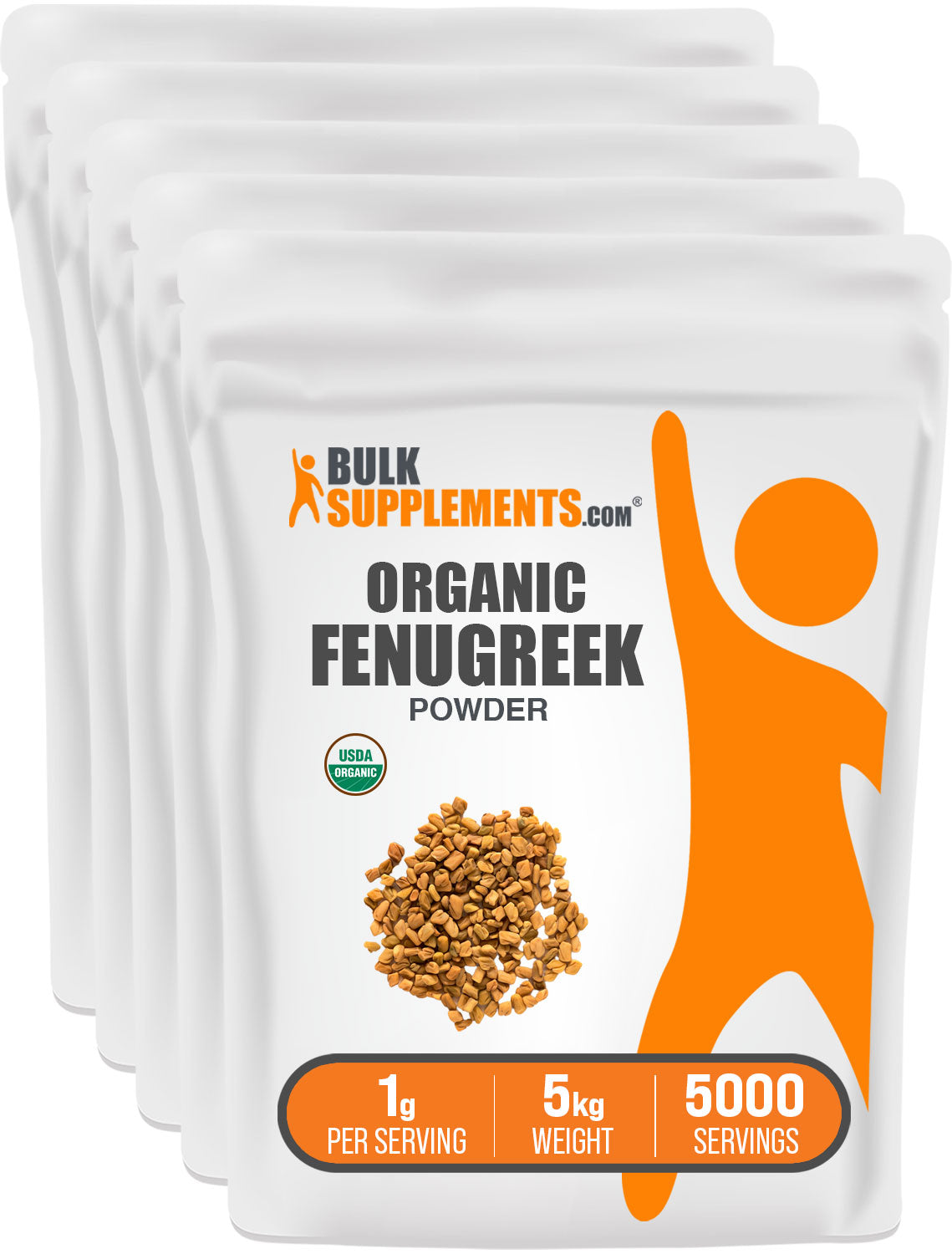 BulkSupplements.com Organic Fenugreek Powder 5kg bag image