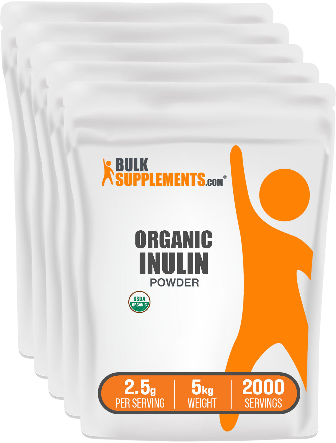 BulkSupplements.com Organic Inulin Powder 5kg bag image